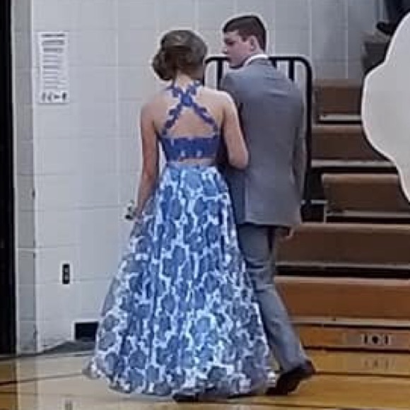 TWO PIECE PROM DRESS - Picture 2 of 2